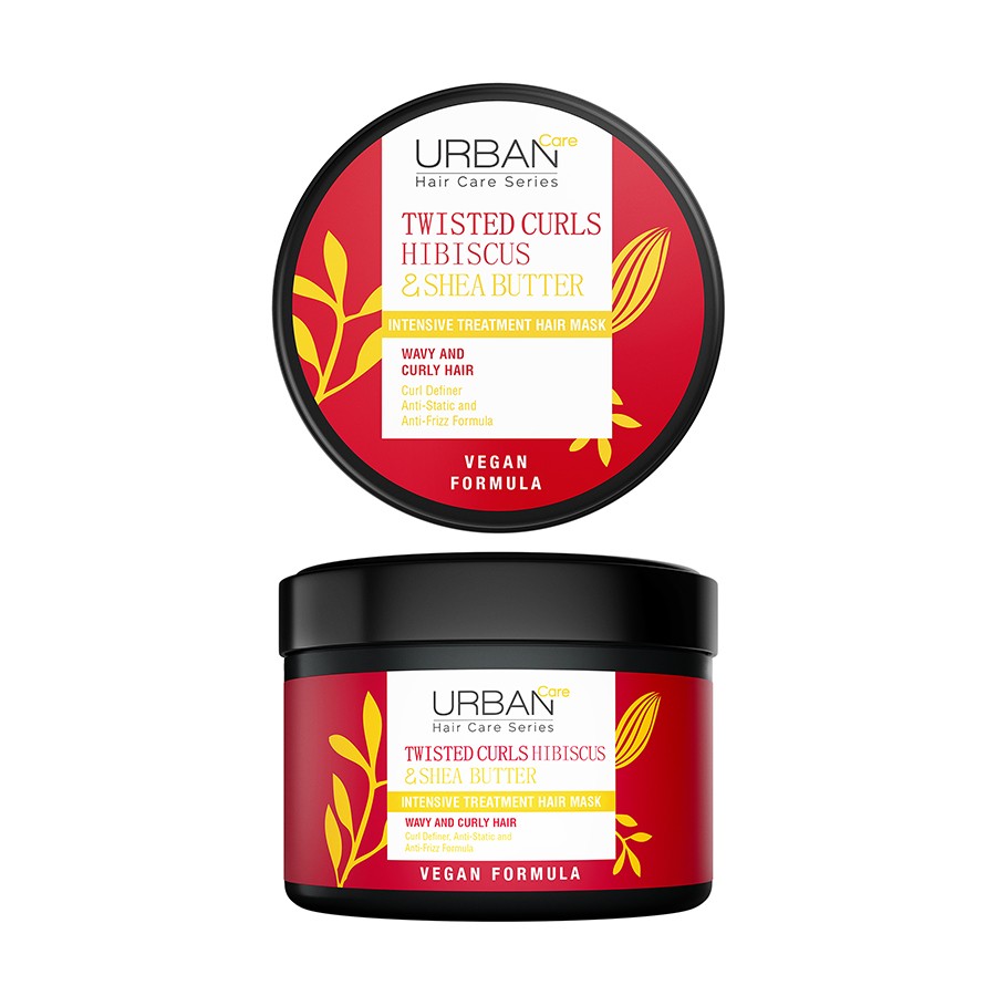 URBAN CARE Twisted Curls Hibiscus & Shea Butter Intensive Hajmaszk