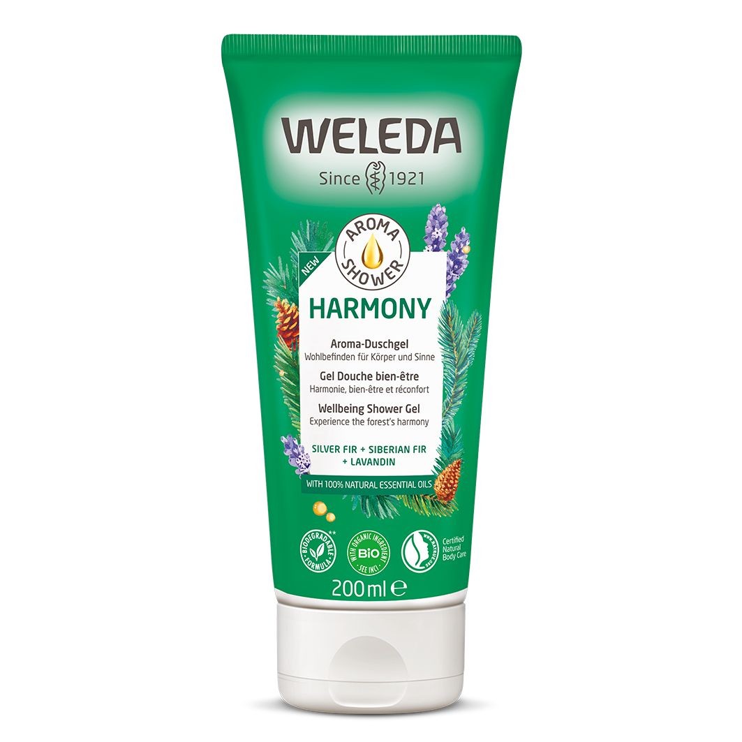 Weleda Harmónia aroma tusfürdő gél esszenciális olajokkal
