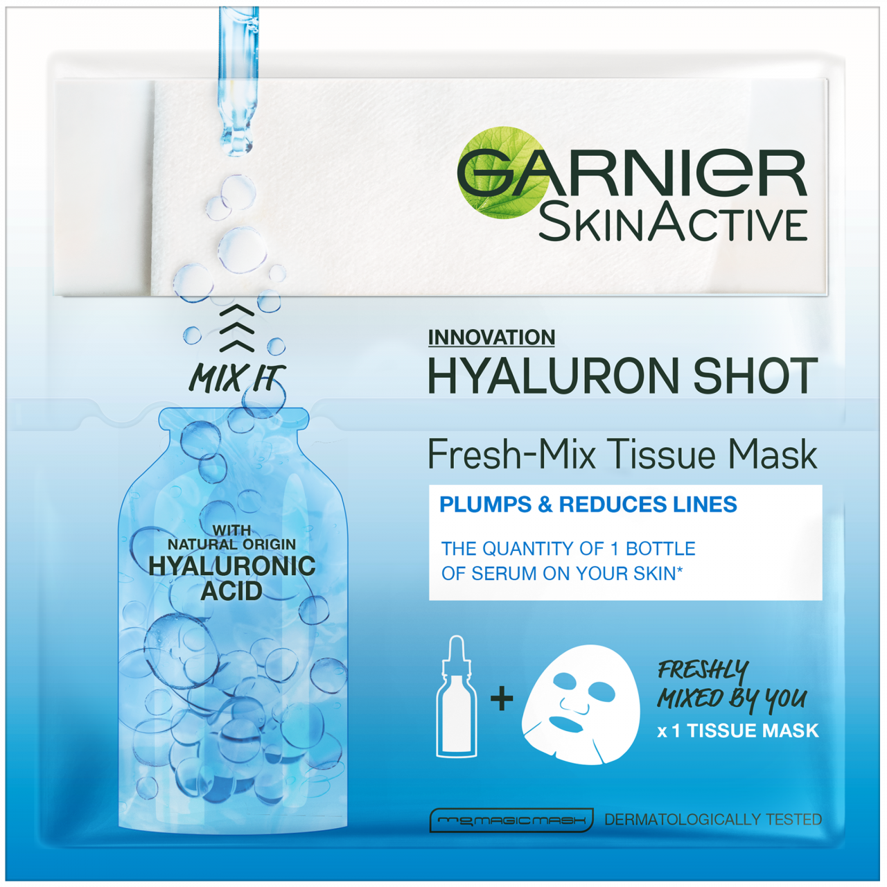 Garnier Hyaluron Shot Fresh-Mix maszk