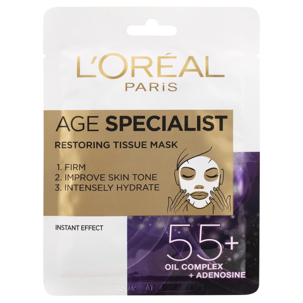 L'Oréal Paris Bőrélénkítő arcmaszk 55+