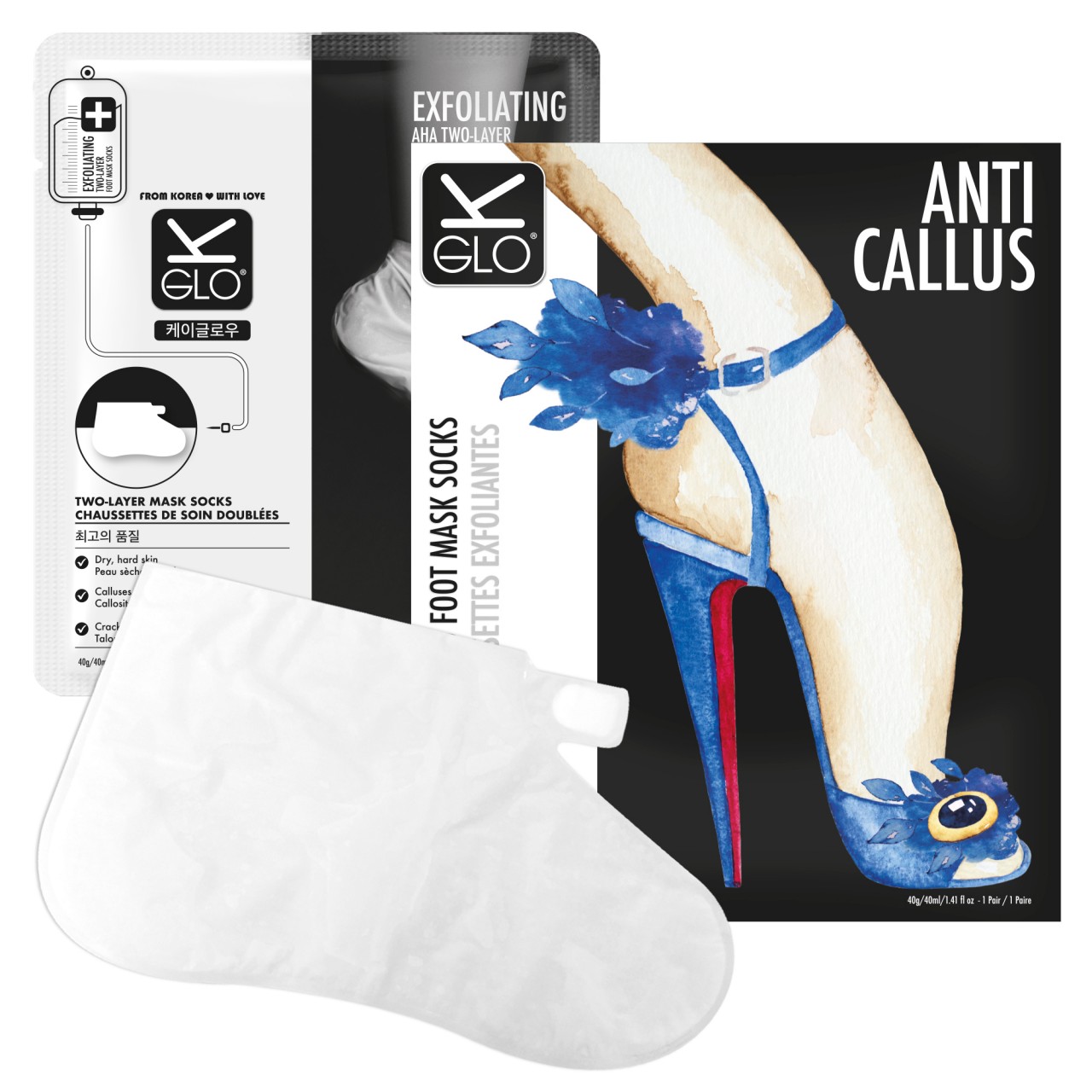 K-GLO Anti-Callus Peeling Foot Mask Socks
