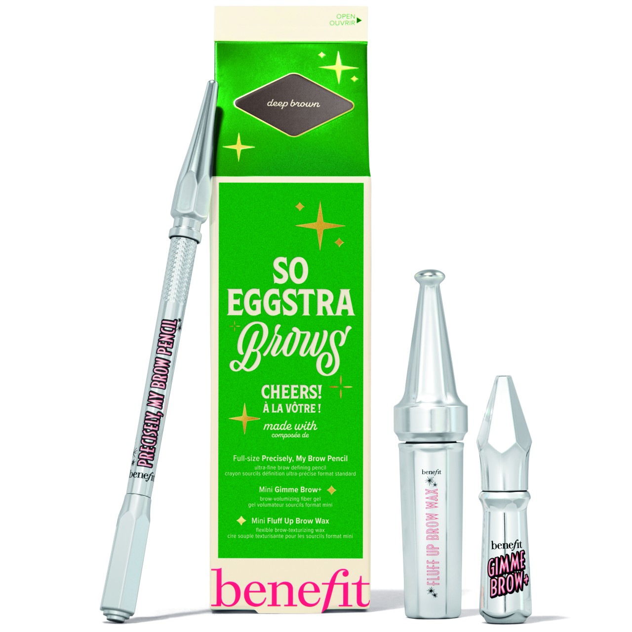 Benefit Cosmetics So Eggstra Brows – Szemöldökceruza, Szemöldökviasz és Szemöldökzselé Holiday Szett