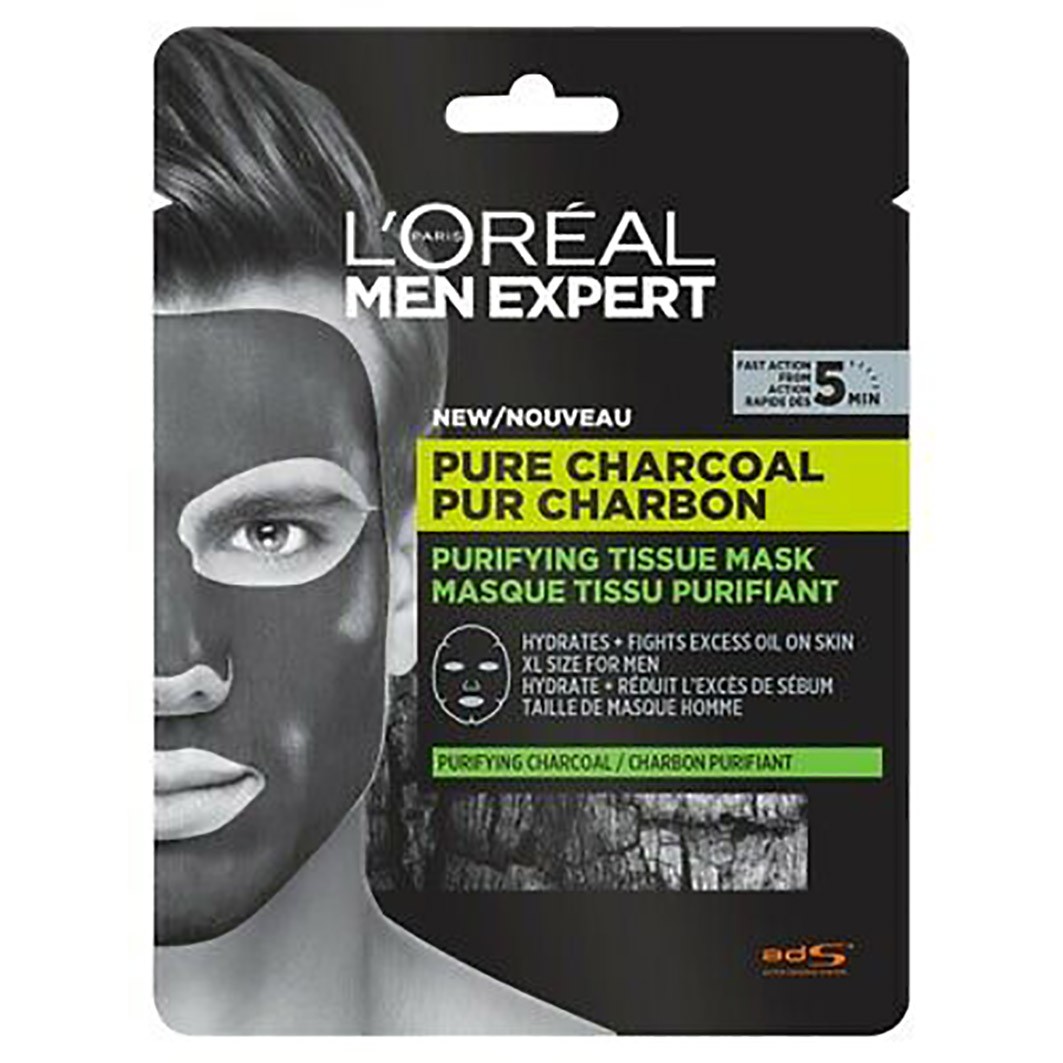 L'Oréal Paris Men Expert Tissue maszk Pure Charcoal Purifying