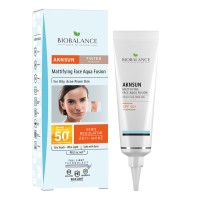 BIOBALANCE Aknsun Tinted Medium Mattifying Face Aqua Fusion For Oily, Acne-Prone Skin SPF 50+