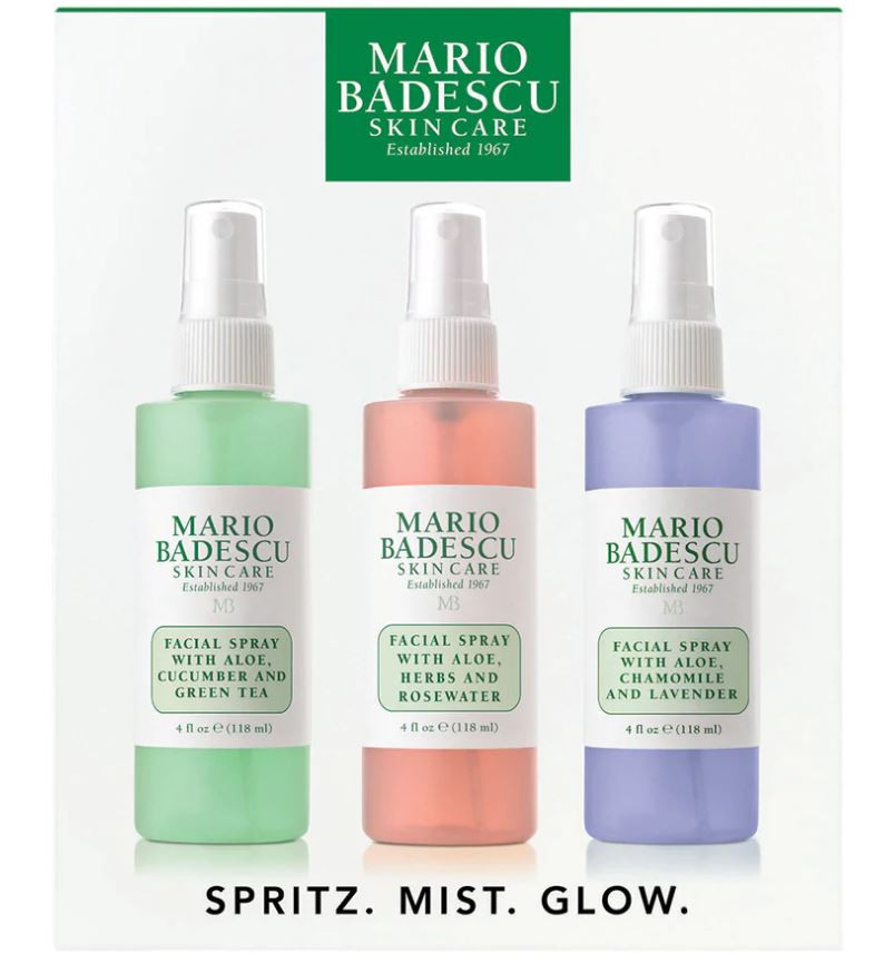 Mario Badescu Spritz. Mist. Glow. Skin Care set