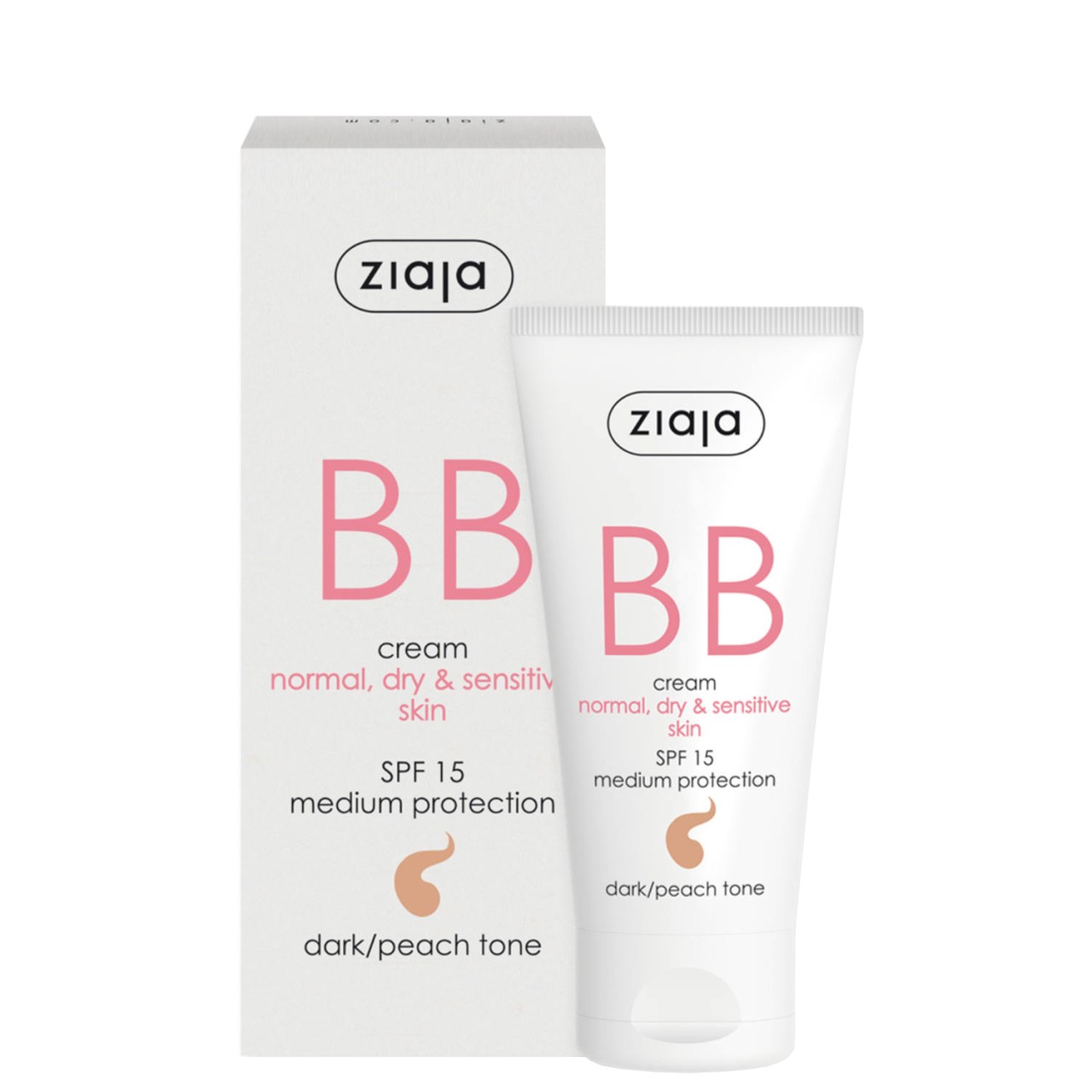 Ziaja BB Cream SPF15 For Normal/Dry/Sensitive Skin - Dark/Peach Tone
