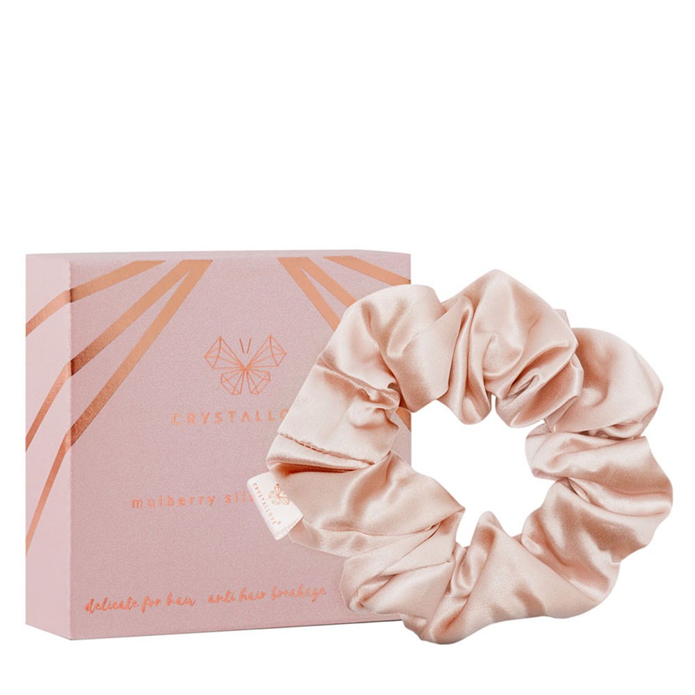 CRYSTALLOVE Silk Scrunchie - Gold