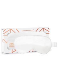 CRYSTALLOVE Silk Eye Mask - Ivory