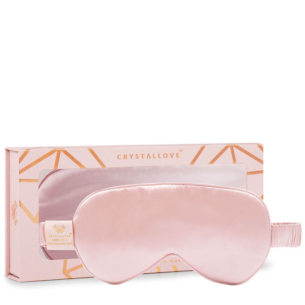 CRYSTALLOVE Silk Eye Mask - Rose