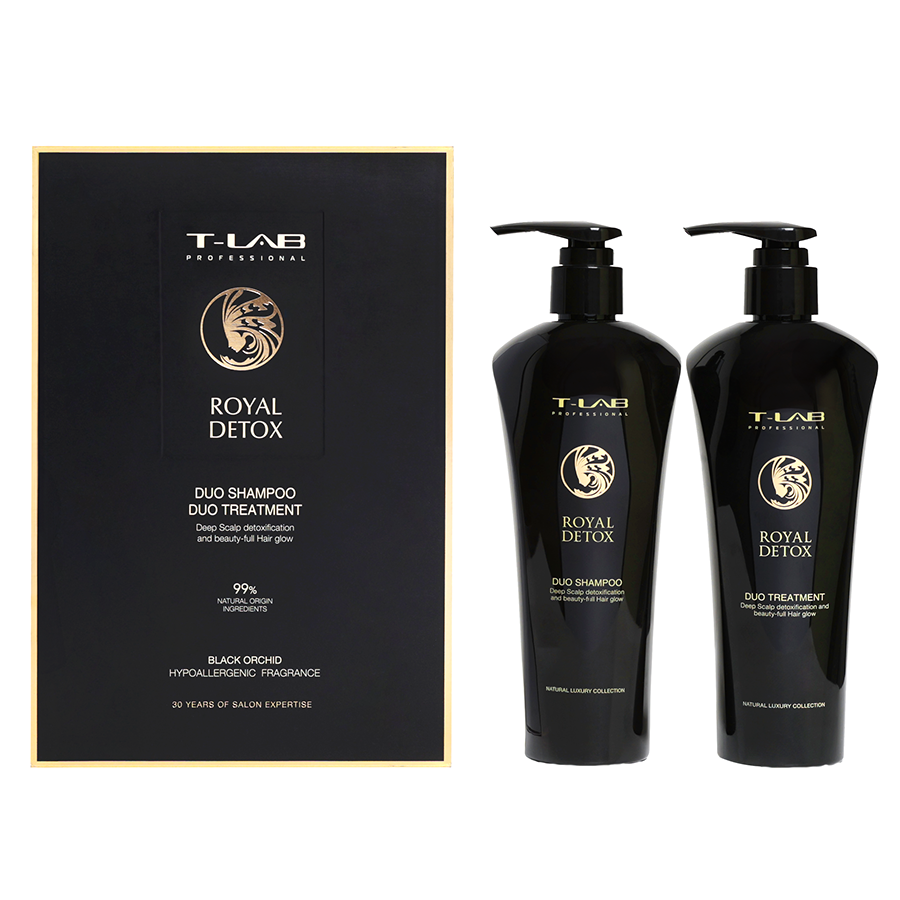 T-LAB Professional Royal Detox Duo Shampoo And Duo Treatment Set