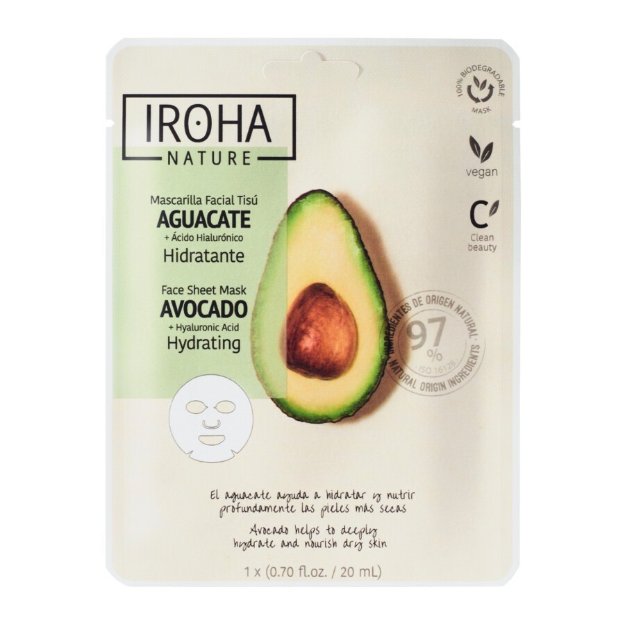 Iroha Nature Iroha Hydrating Face Sheet Mask - Avocado