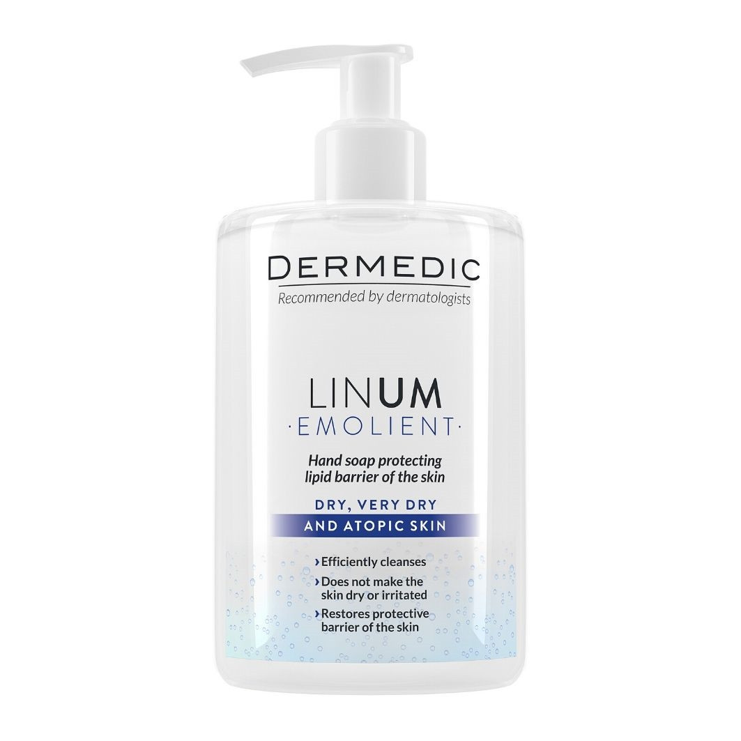 Dermedic Linum Emolient Hand Soap Protecting Lipid Barrier Of The Skin