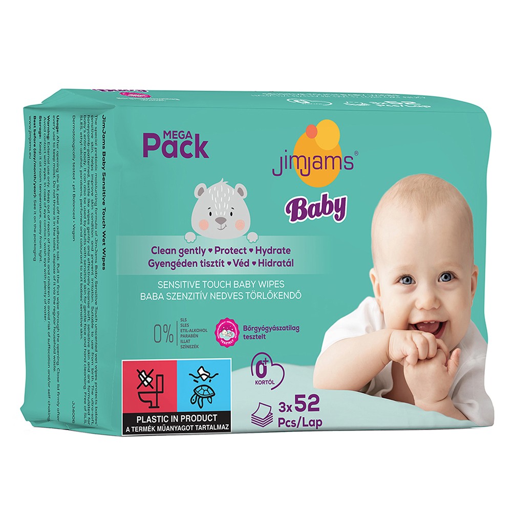 JimJams Sensitive Touch Baby Wipes Multipack