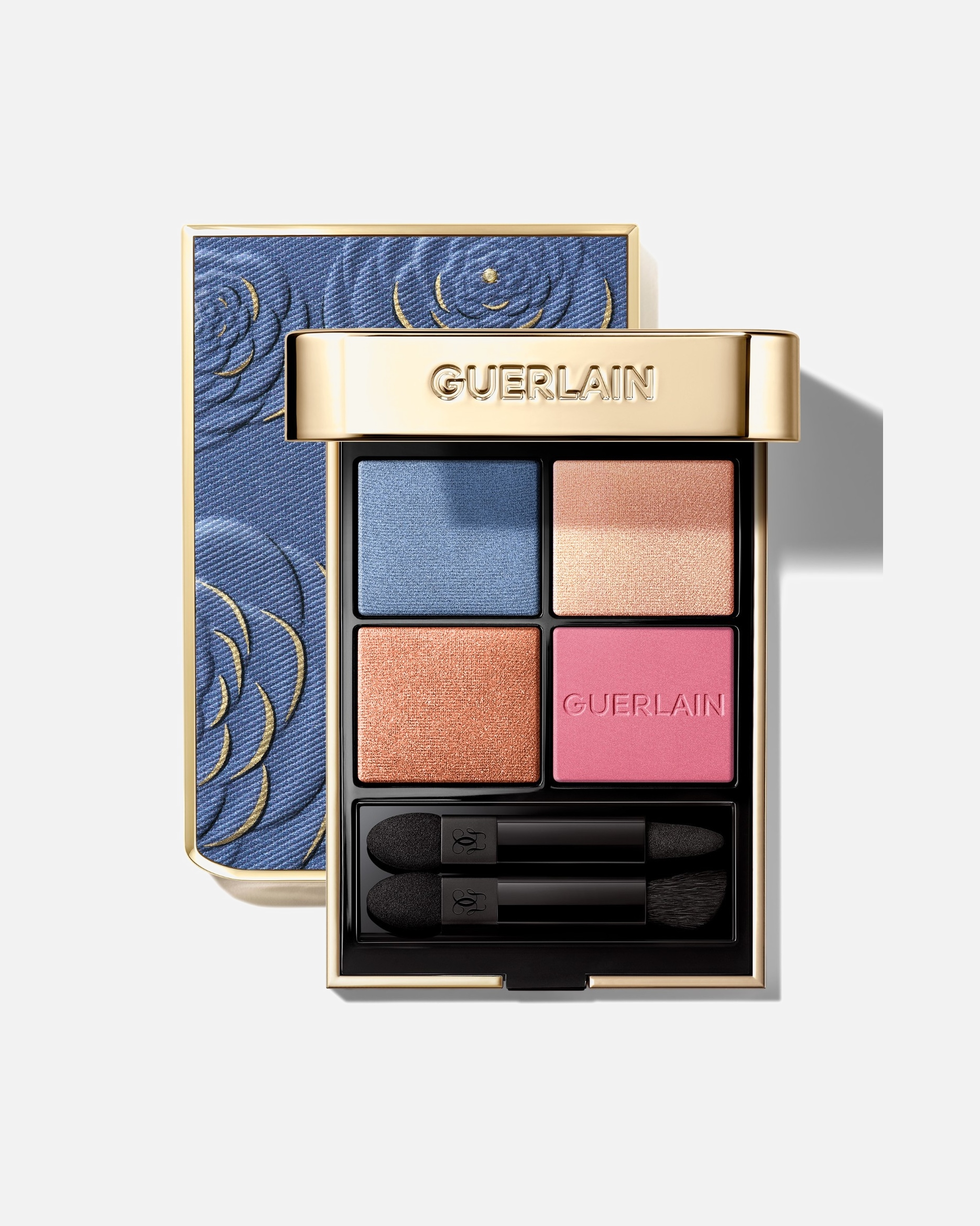 Szemhéjpúder - Guerlain Terracotta Ombres G Denim Blossom Négyes szemhéjfesték paletta - Limitált kiadás 396 - BLOSSOM