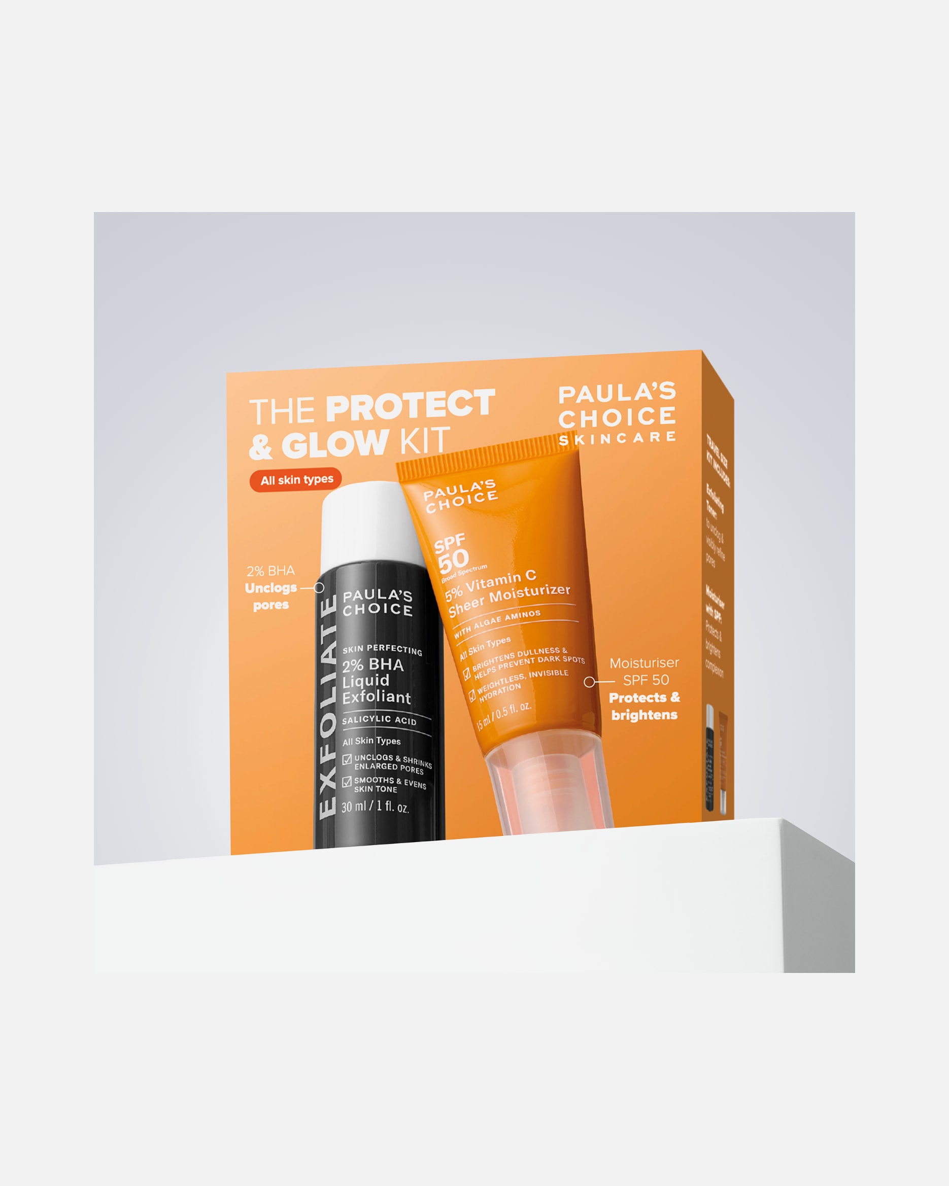 Arctisztító készlet - Paula's Choice C5 The Protect and Glow Kit 1 darab