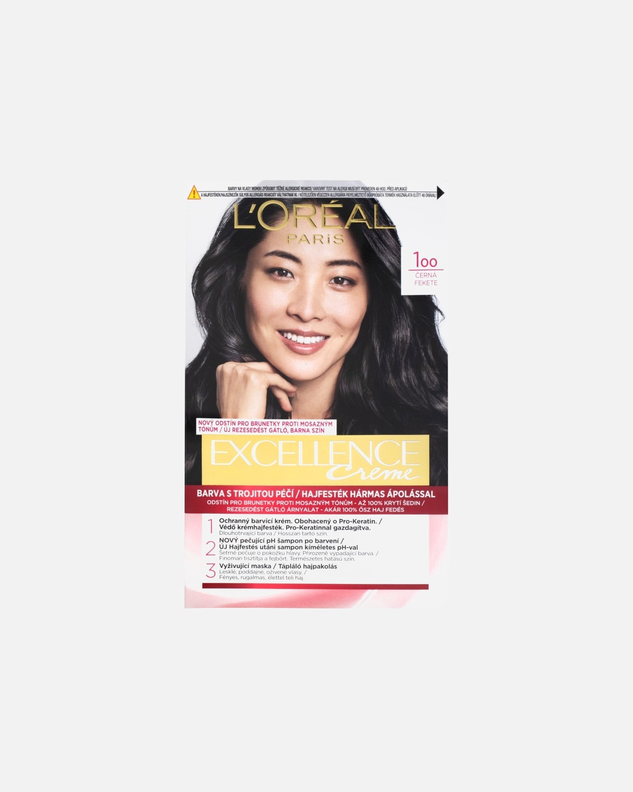 Hajfesték - L’Oréal Paris L'Oréal Paris Excellence Hair Dye 100-Fekete