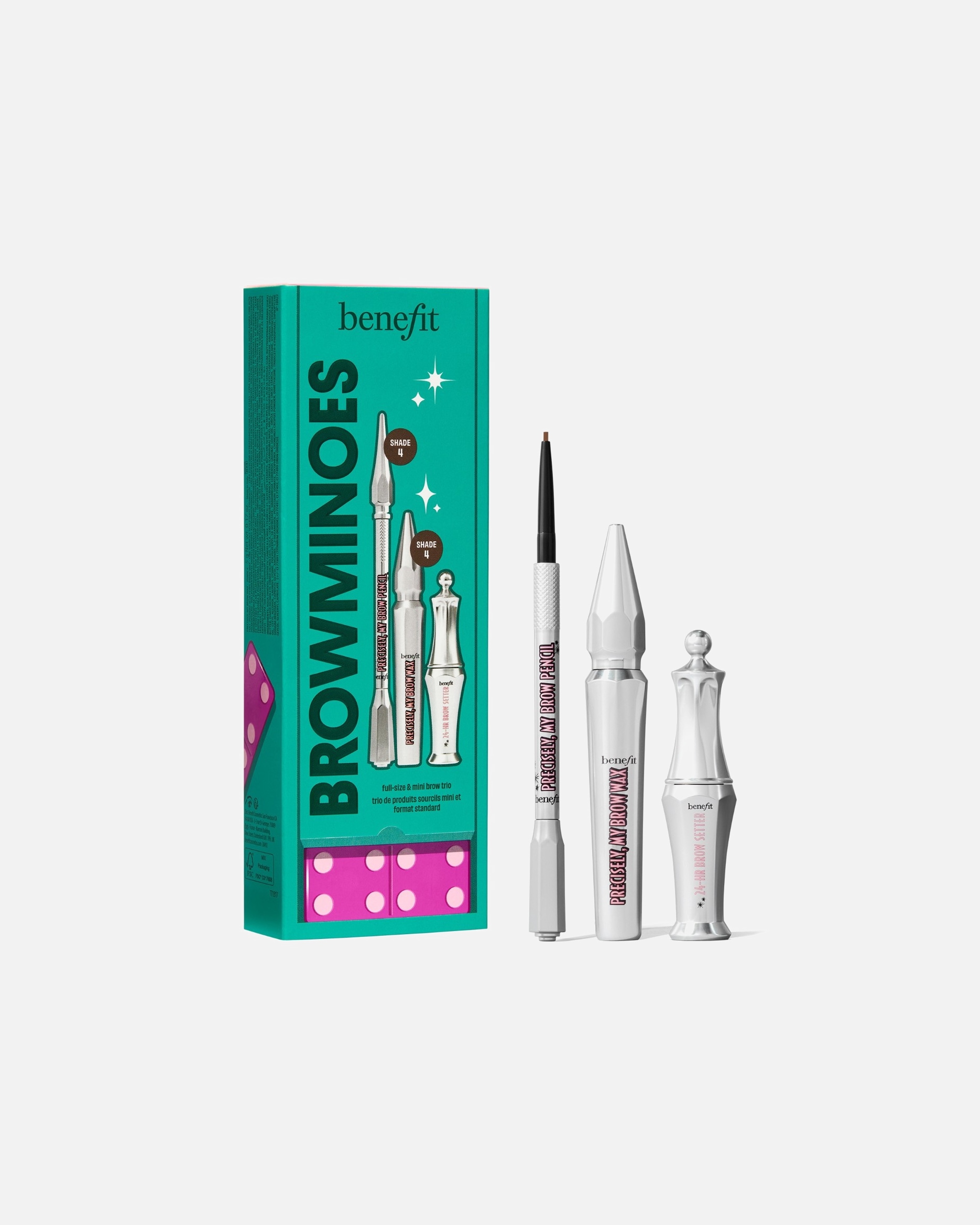 Szemöldök smink készlet - Benefit Cosmetics BROWminoes - Christmas cosmetic kit for eyebrow shaping 1 darab