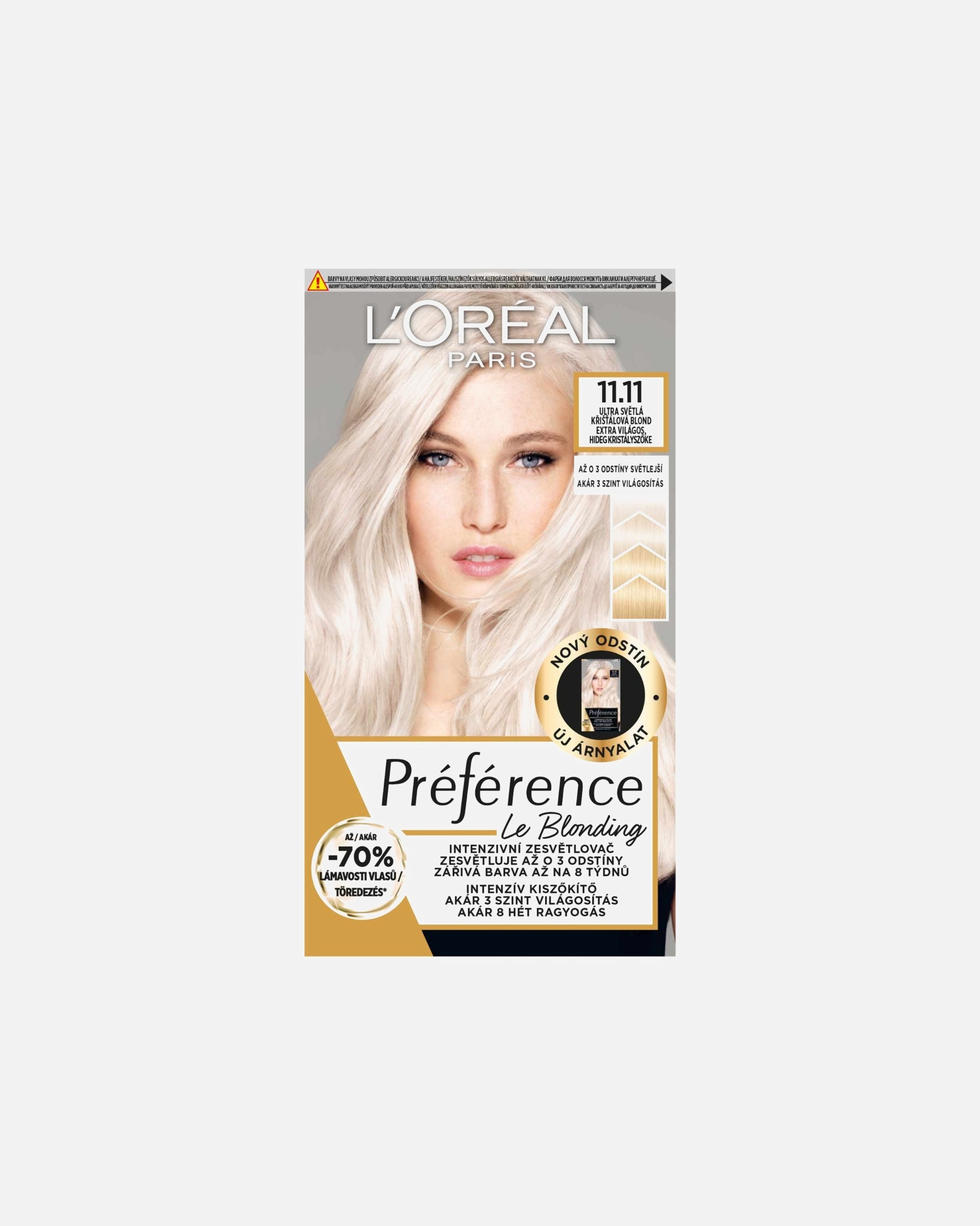 Hajfesték - L’Oréal Paris L'Oréal Paris Preférence Le Blonding 11.11 Extra Világos Hideg Kristályszőke