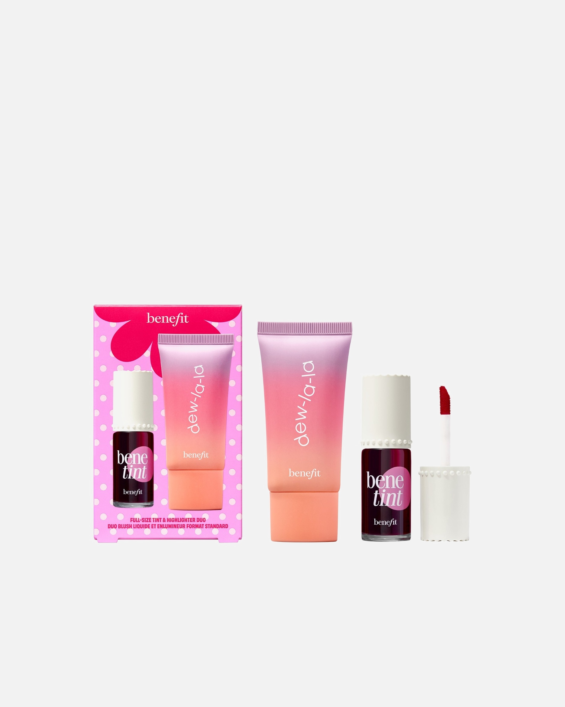 Arcszínező sminkkészlet - Nő Benefit Cosmetics Dew the Benetint – Kiemelő és Benetint Szett 1 darab