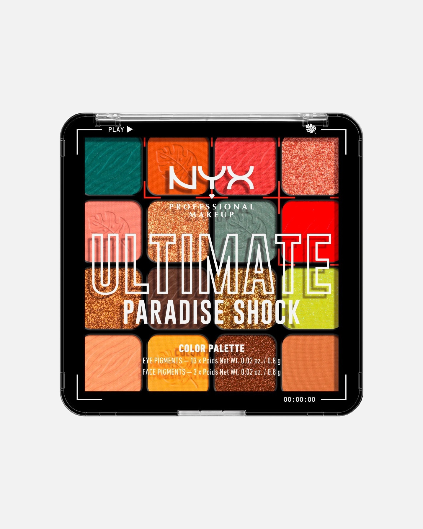 Szemhéjpúder - NYX Professional Makeup 0 Ultimate Shadow Palette 02W-Tropic Shock