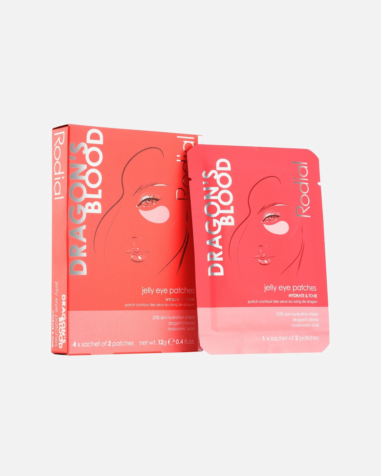 Szem alatti tapaszok - Rodial Dragon's Blood Jelly Eye Patches 96 g