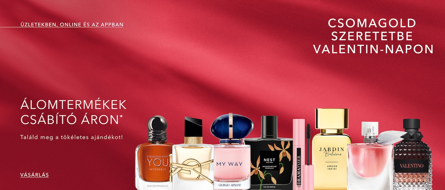 Fedezze fel álmai termékeit csábító áron, és csomagolja szeretettel Valentin-napra! Találja meg a tökéletes ajándékot az üzletekben, online és az appban.