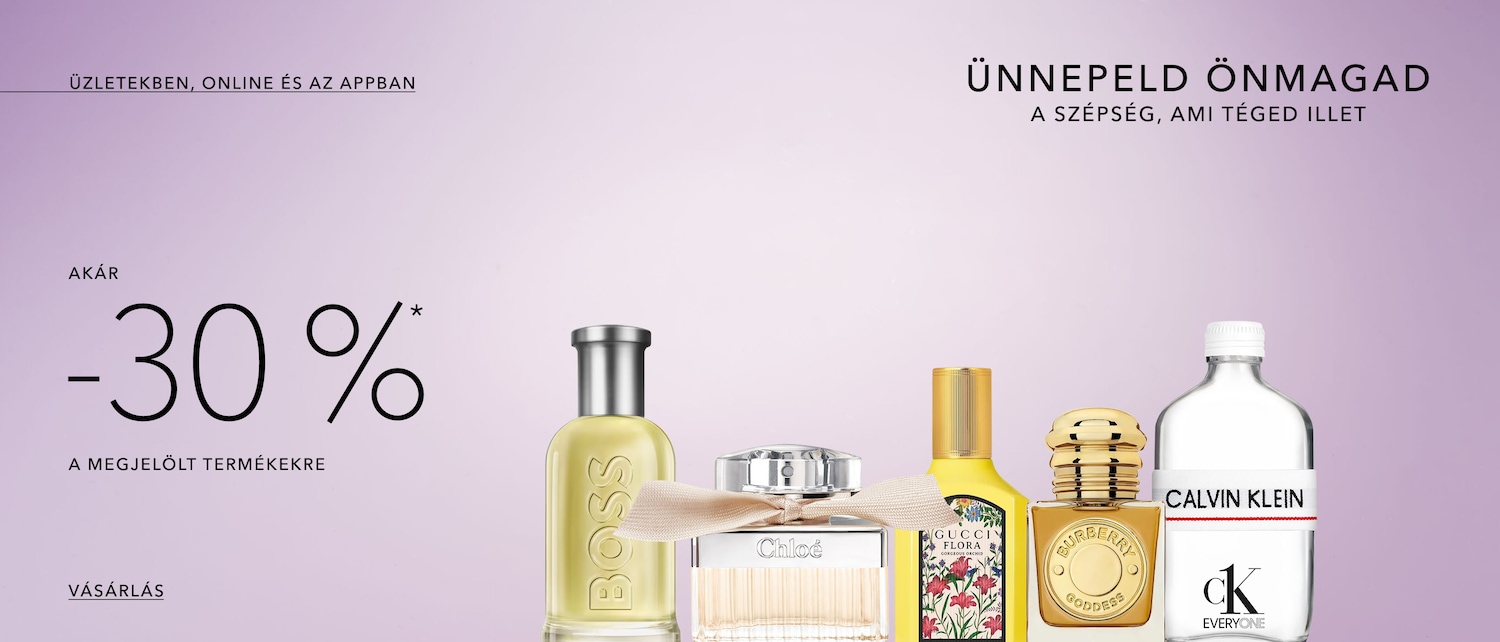 Enjoy up to 30% off on selected products in stores, online, and in the app, featuring fragrances from Boss, Chloé, Gucci Flora, Burberry Goddess, and Calvin Klein.