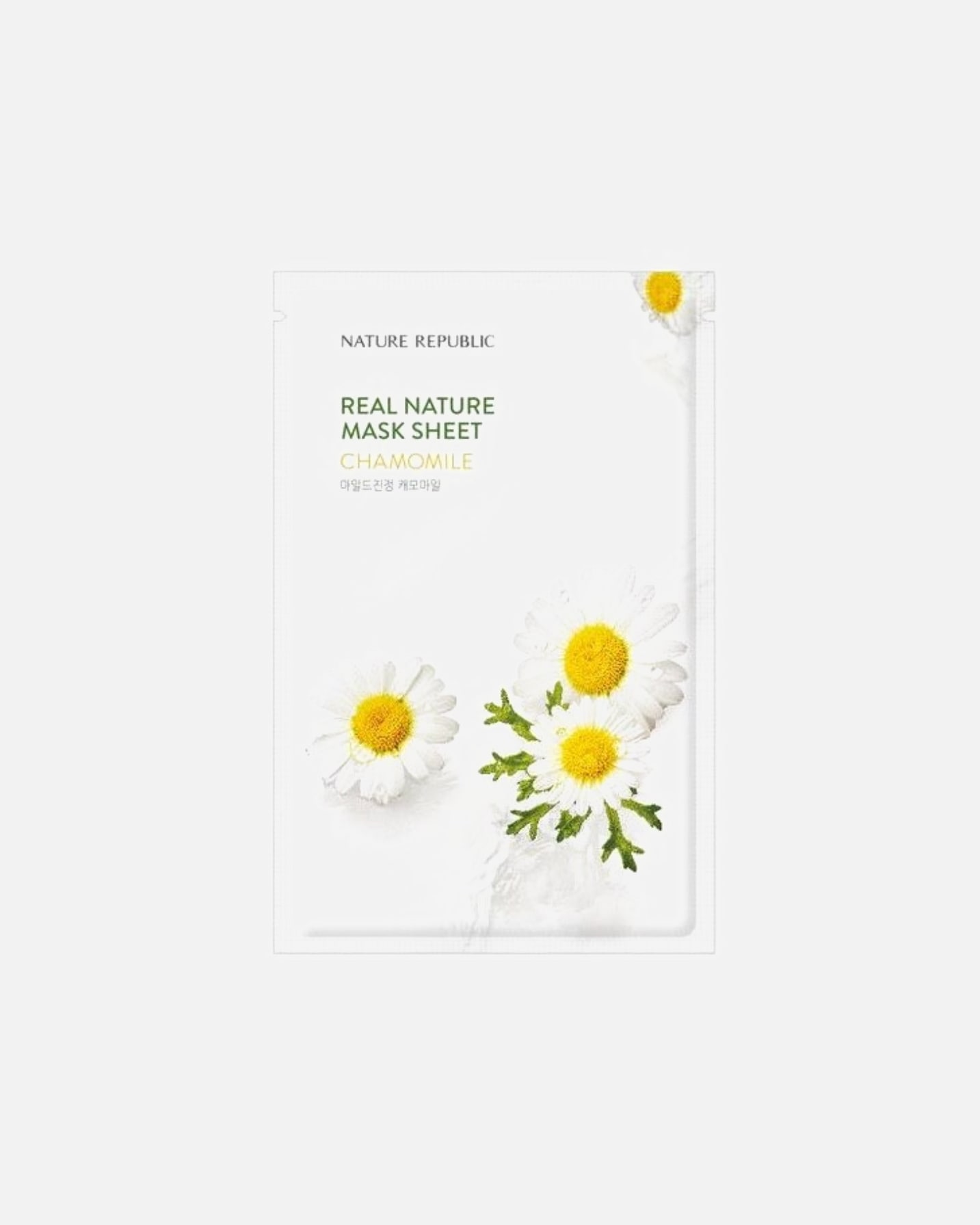 Fátyol maszk - Nature Republic Default Brand Line NATURE REPUBLIC Real Nature hidratáló, bőrnyugtató maszk kamilla kivonattal 23 ml