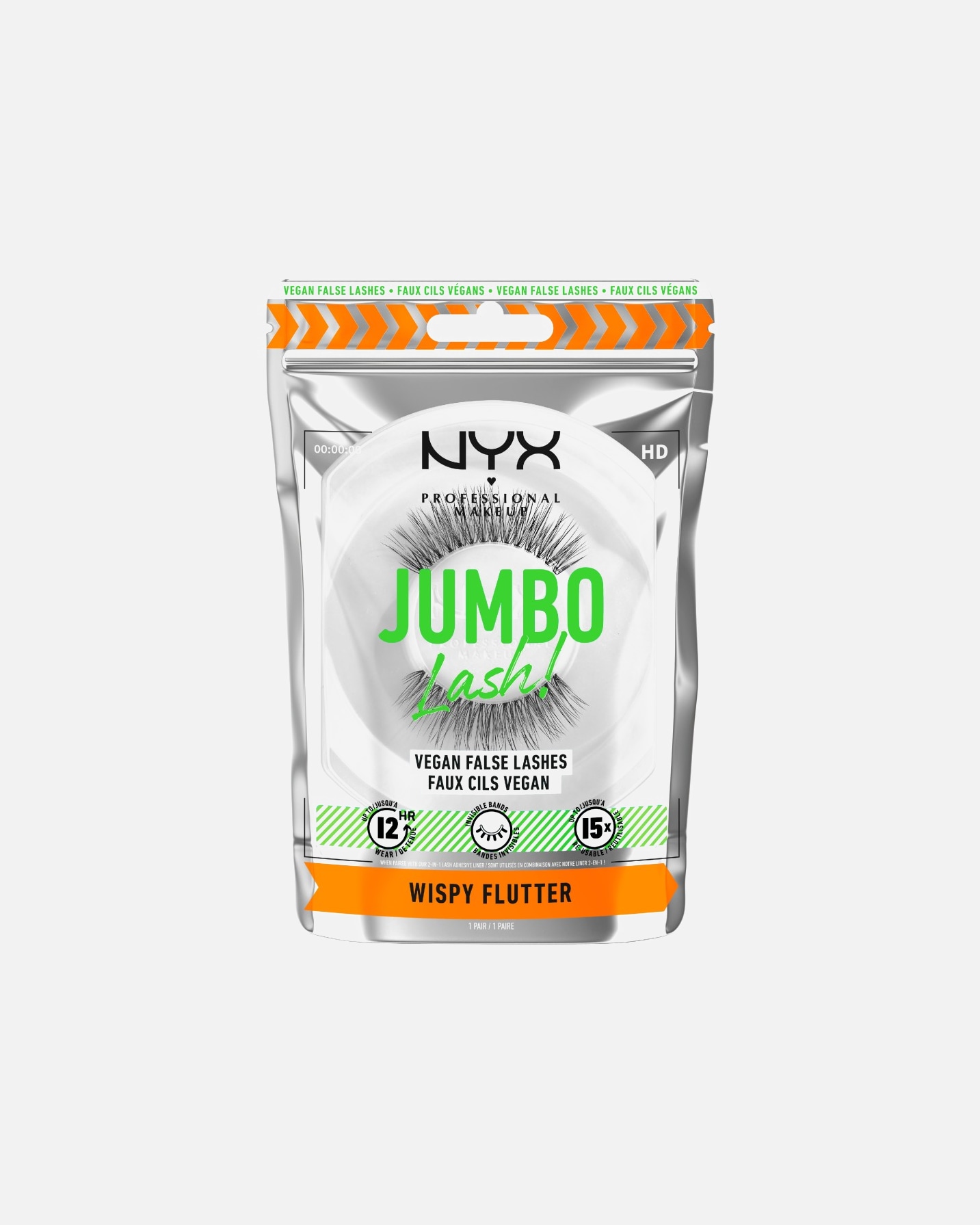 Műszempillák - NYX Professional Makeup 0 Jumbo Lash! Vegan Reusable False Lashes 02 - Wispy Flutter