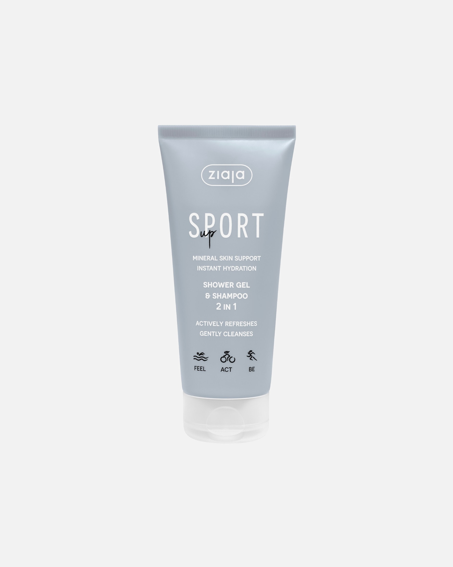 Tusfürdő - Ziaja Sport tusfürdő gél és sampon 2in1 200 ml