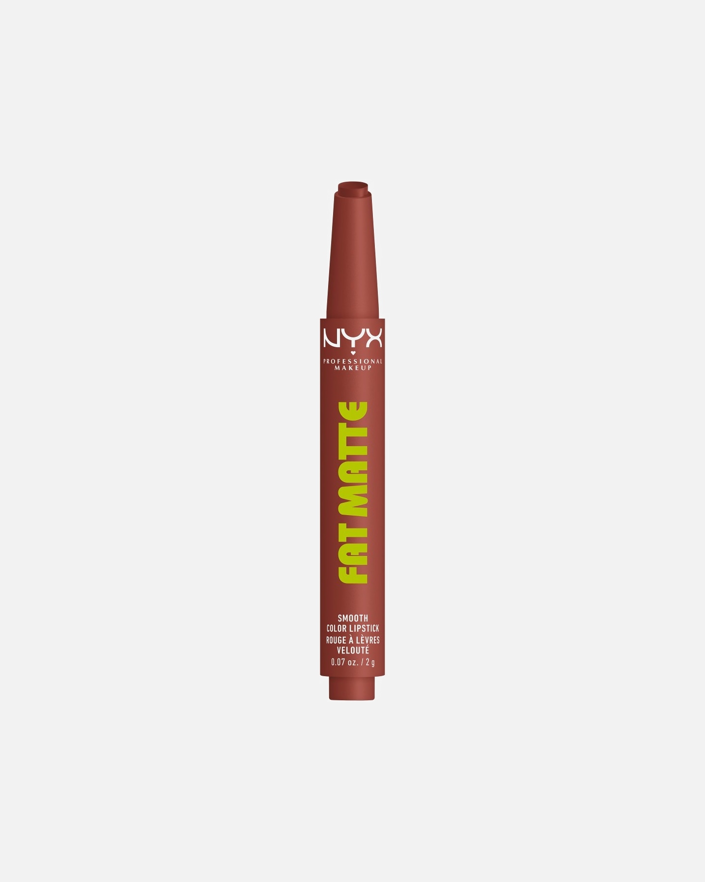 Rúzs - NYX Professional Makeup 0 NYX Professional Makeup Fat Matte Smooth Color Lipstick matt hatású ajakrúzs, 06 Beary Nude, 2 g 2 g