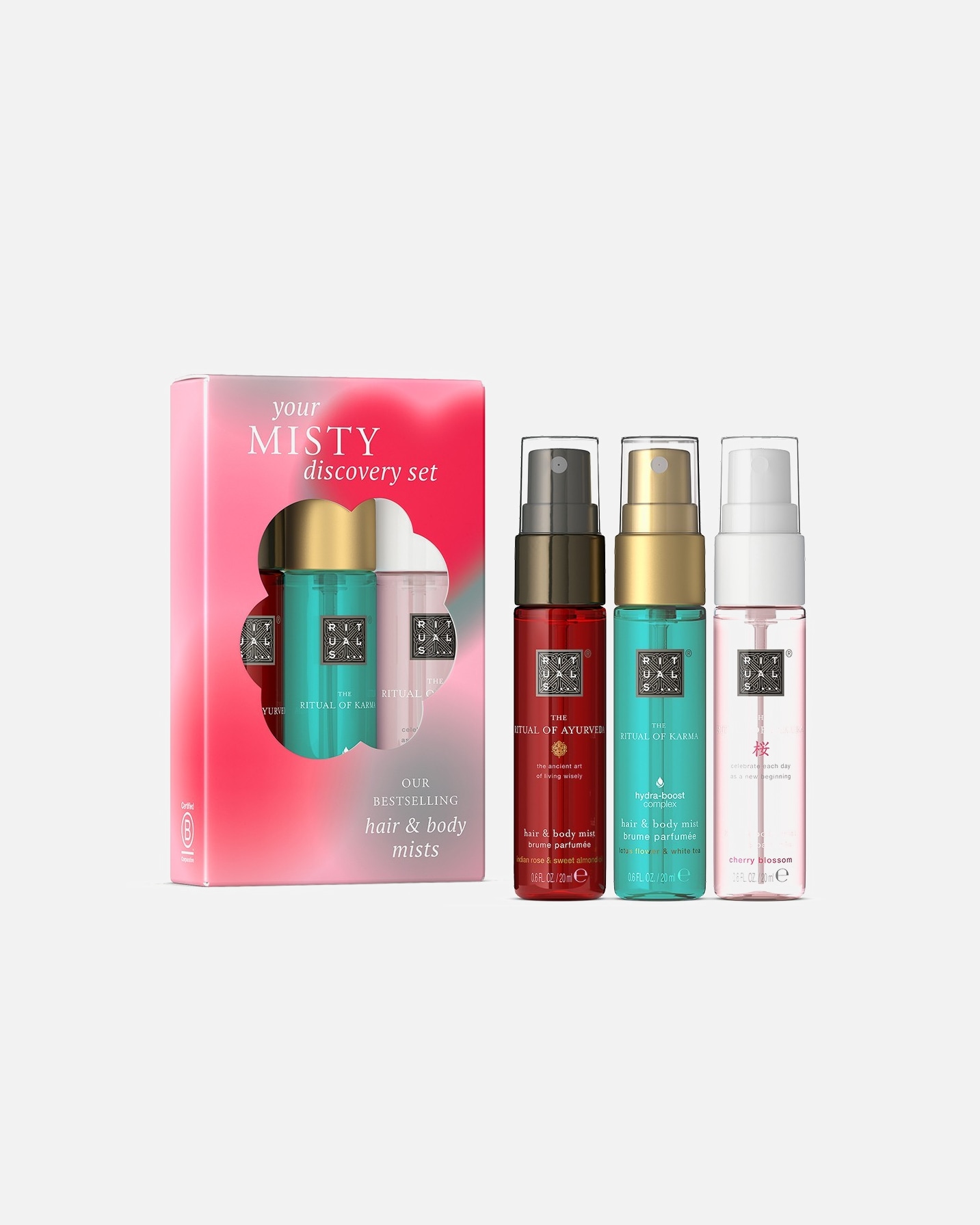 Illat szett - Rituals Gifting Mini Set - Hair & Body Mist Discovery Trio 1 darab