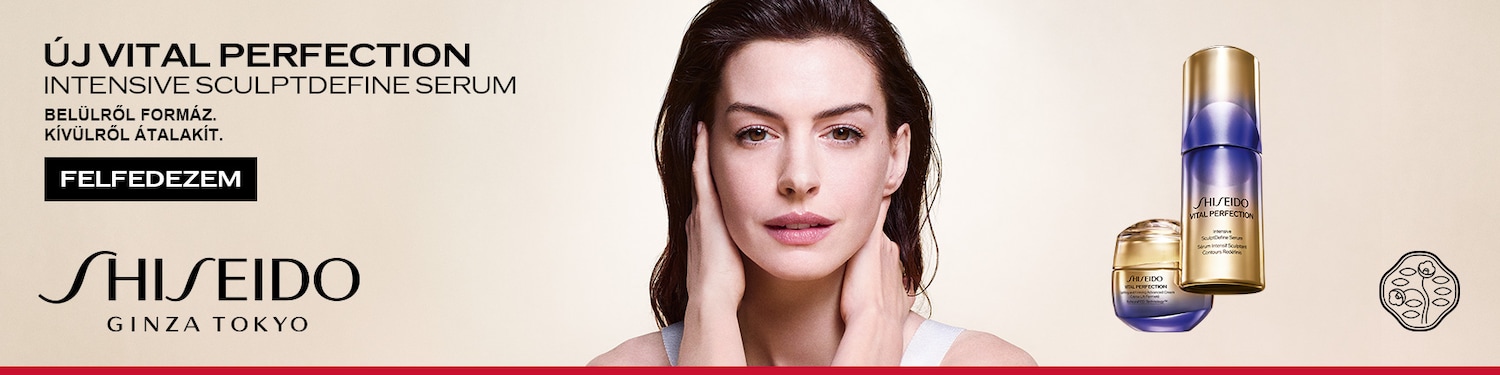 Fedezze fel az új Shiseido Vital Perfection Intensive SculptDefine szérumot, amely belülről formál és kívülről átalakít, egy elegáns lila és arany flakonban.