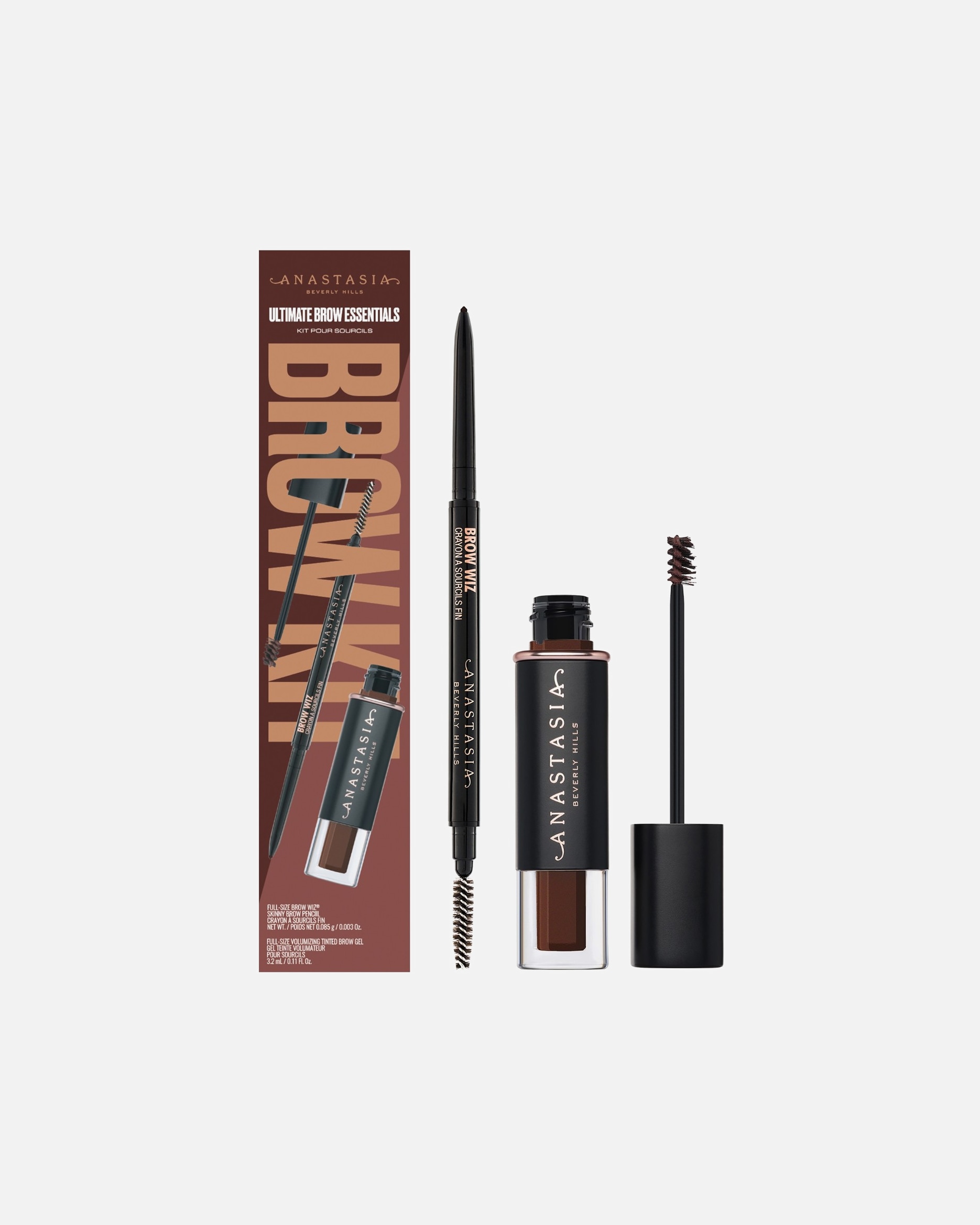 Szemöldök smink készlet - Anastasia Beverly Hills 0 Ultimate Brow Essentials Dark Brown