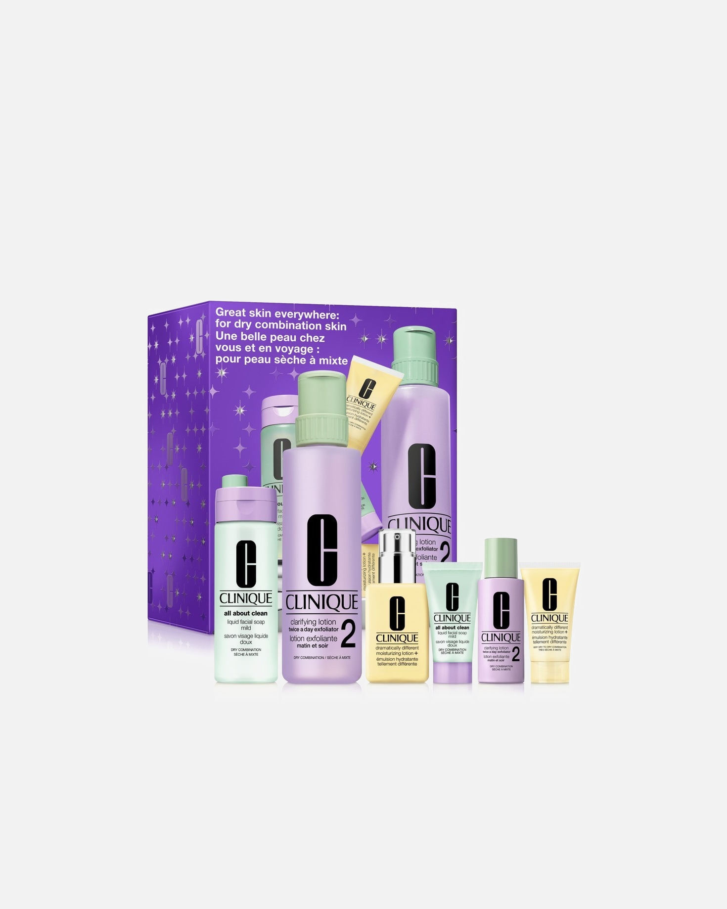 Arctisztító készlet - Nő Clinique 0 Great Skin Everywhere Set: For Dry Combination Skin 1 darab