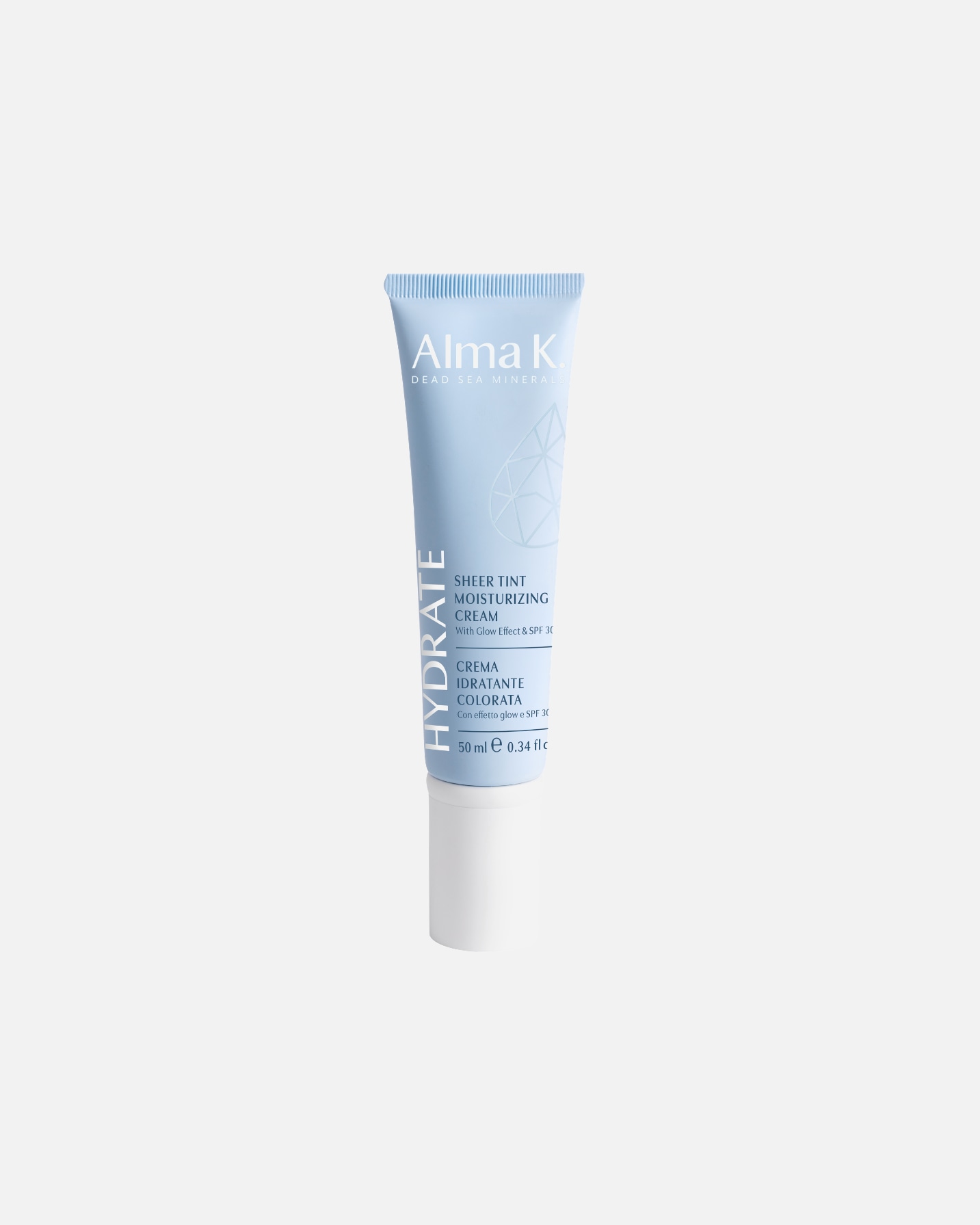 Arckrém - Nő Alma K Áttetsző, színezett hidratáló krém Ragyogást biztosító hatással és SPF 30-cal 50 ml