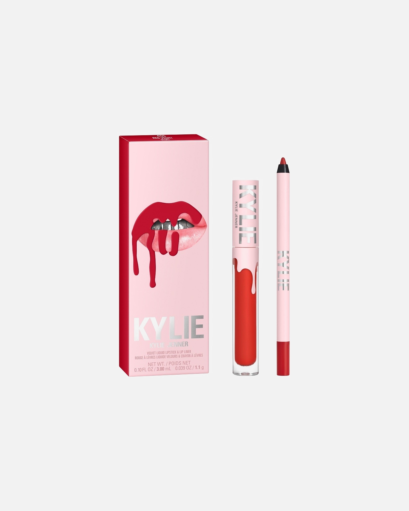 ajak smink készlet - KYLIE COSMETICS Velvet Lip Kit 405 Red Velvet