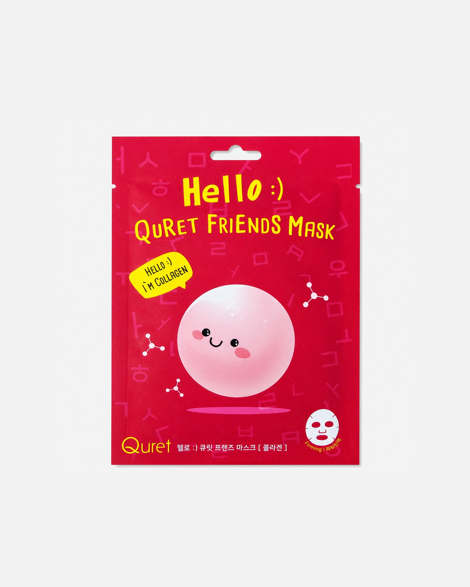 Fátyol maszk - Quret QURET Friends feszesítő maszk kollagénnel 25 g