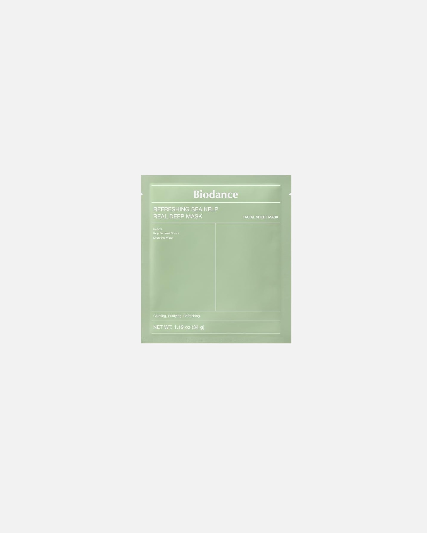 Fátyol maszk - Biodance Default Brand Line BIODANCE Refreshing Sea Kelp Real Deep Mask 1pcs 34 g