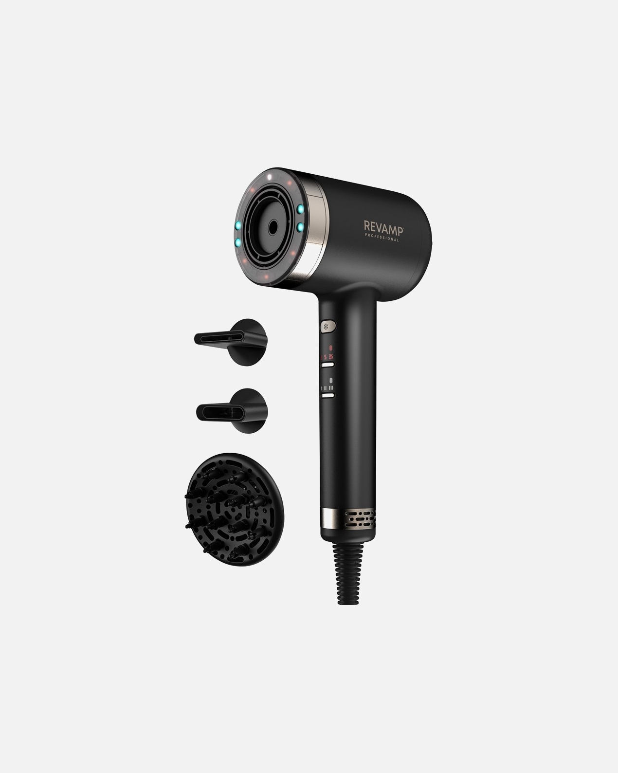 Hajszárító - Revamp Tri-Care Infrared Ionic Hair Dryer DR-7250-EU Fekete