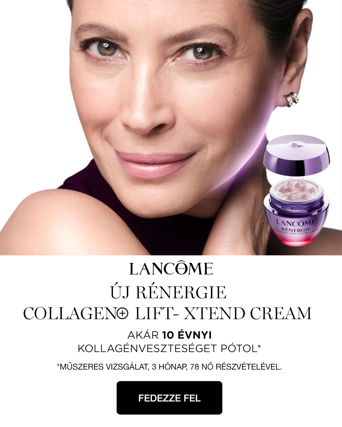 A Lancôme Új Rénergie Collagen Lift-Xtend krém akár 10 évnyi kollagénveszteséget is pótol, fedezze fel most!