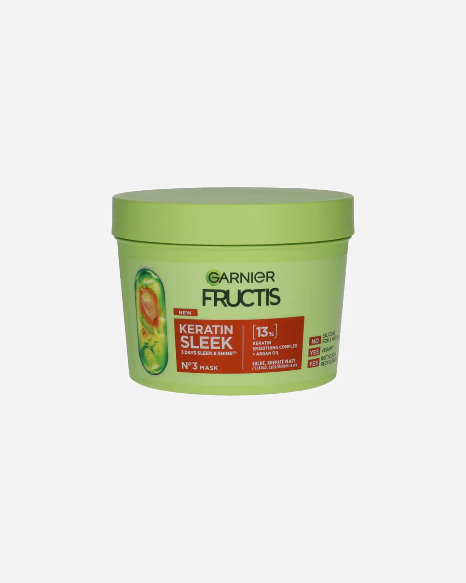 Hajpakolás - Garnier Fructis Keratin Sleek Hajpakolás 370 ml