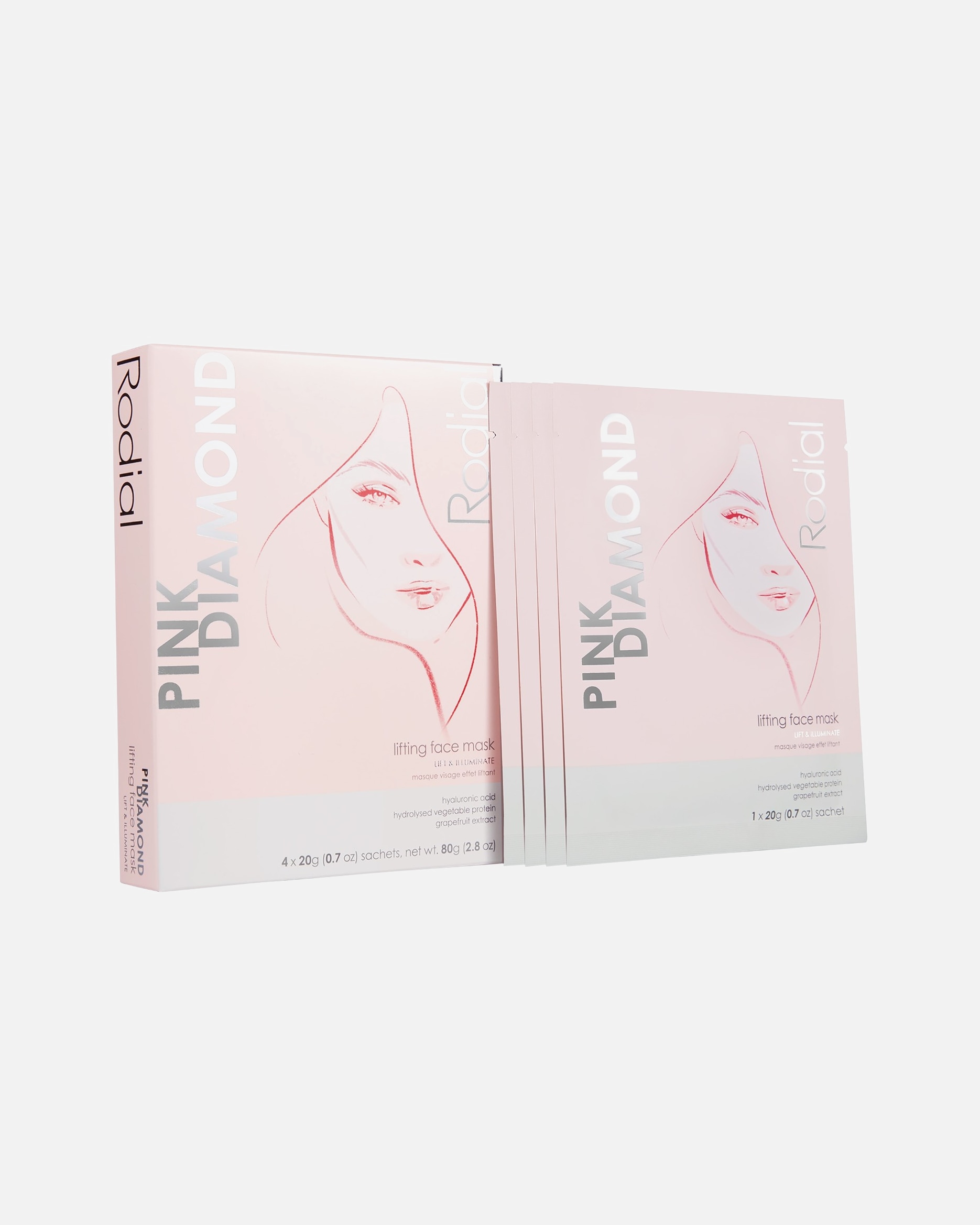 Fátyol maszk - Rodial Pink Diamond Lifting Mask 1 darab