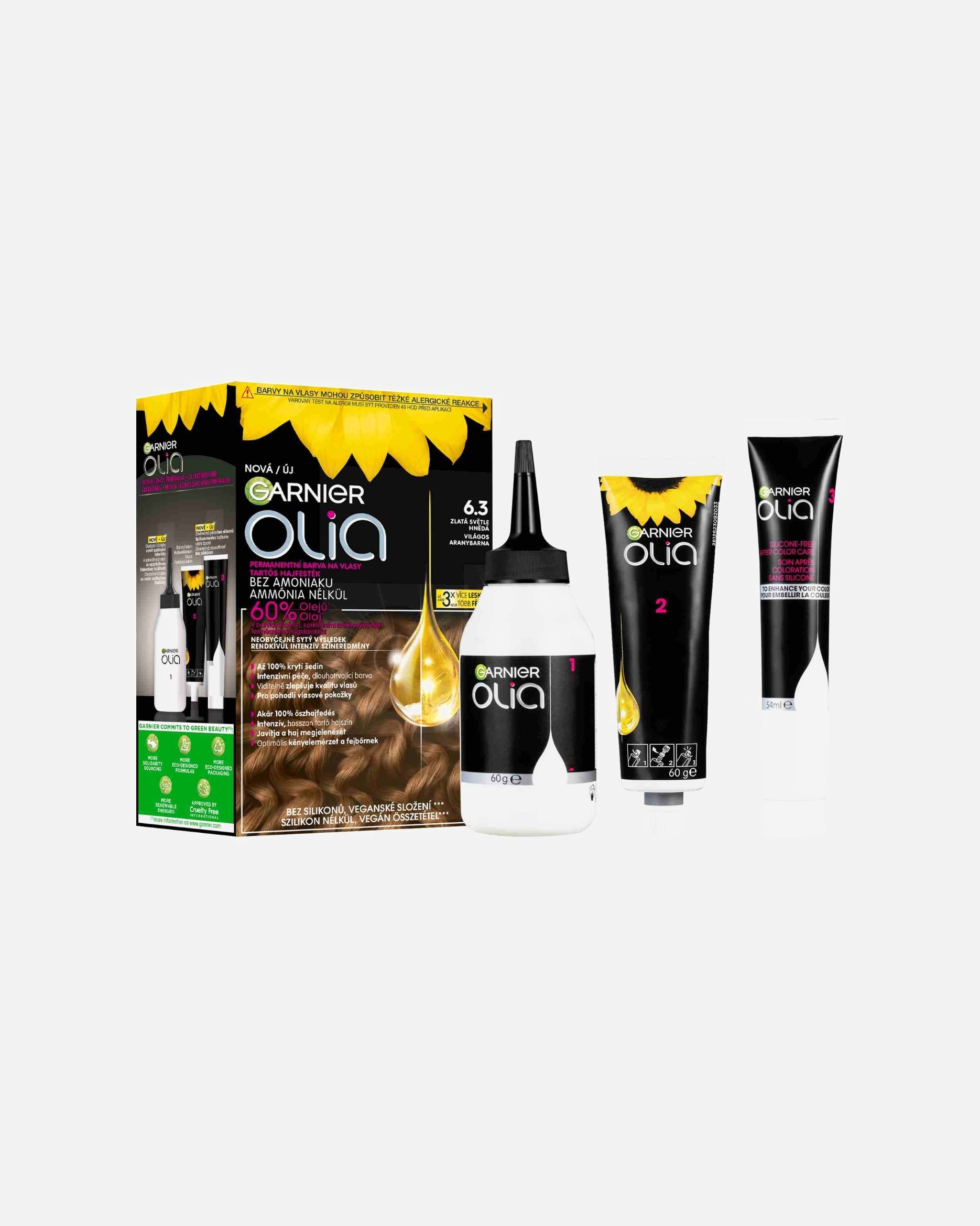Hajfesték - Garnier Olia Hair Dye 6.3 Világos Aranybarna
