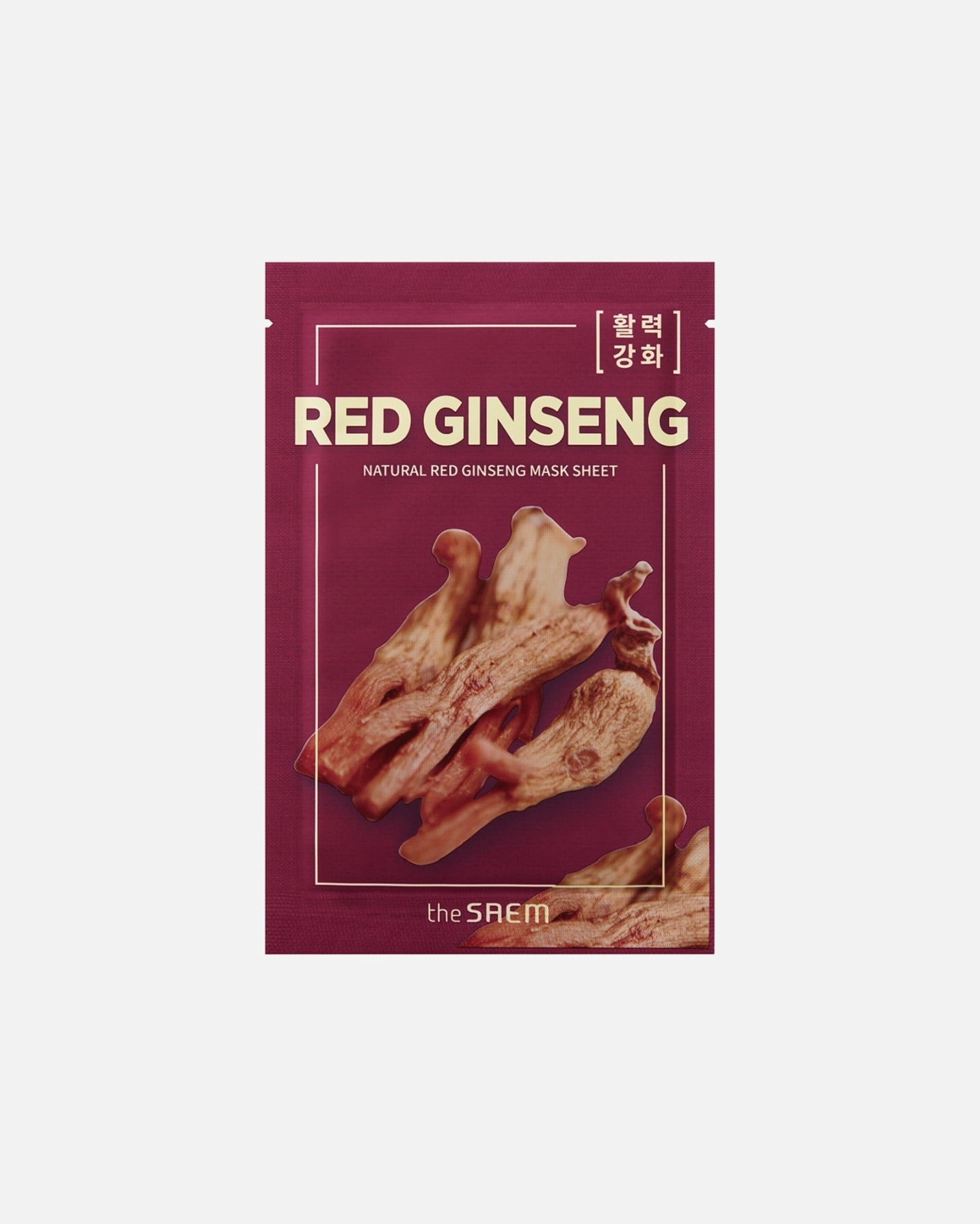 Fátyol maszk - The SAEM THE SAEM Natural öregedésgátló maszk vörös ginzeng kivonattal 21 ml
