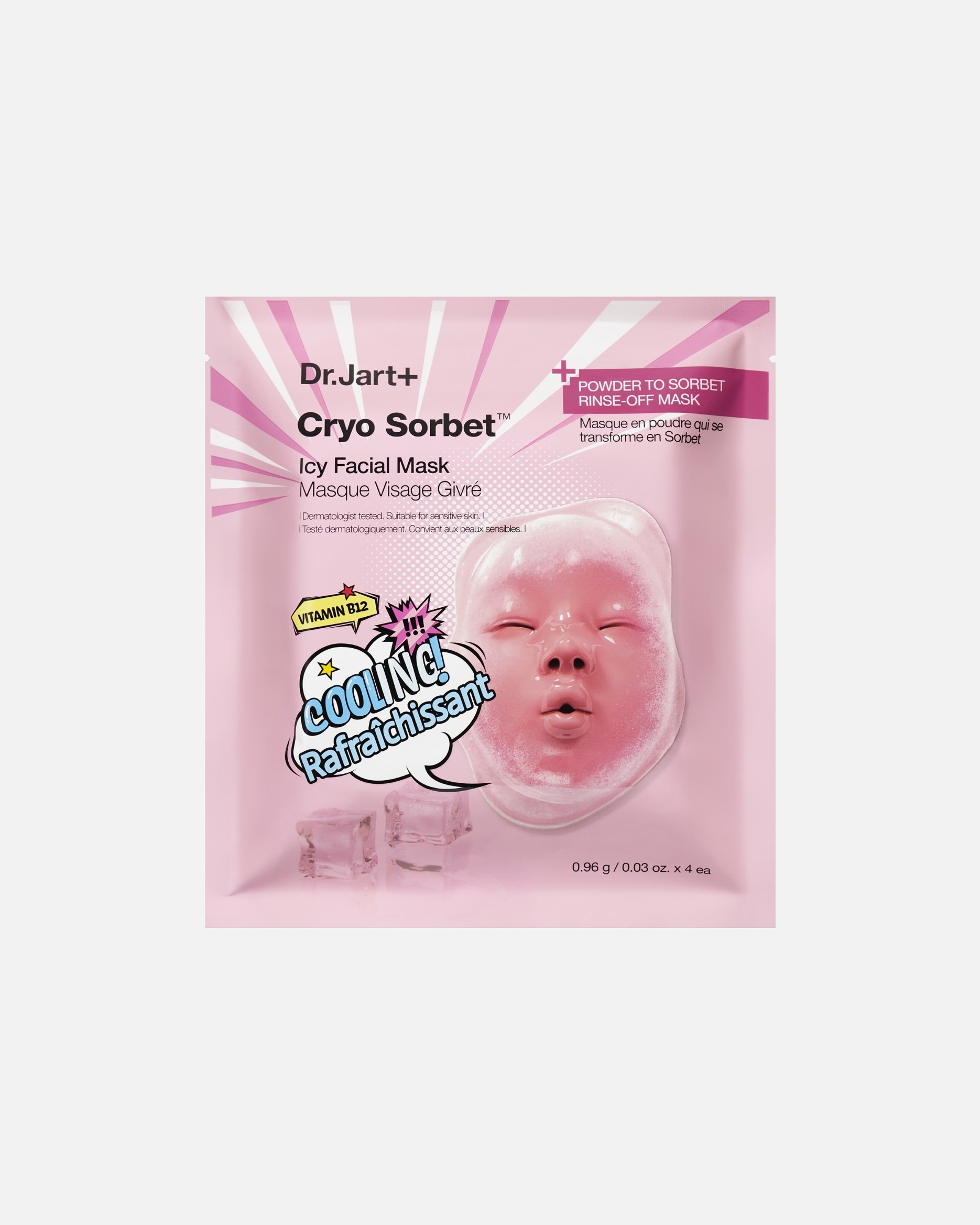 Fényesítő maszk - Dr. Jart+ Cryo Rubber Cryo Sorbet Icy Facial Mask 3,06 g