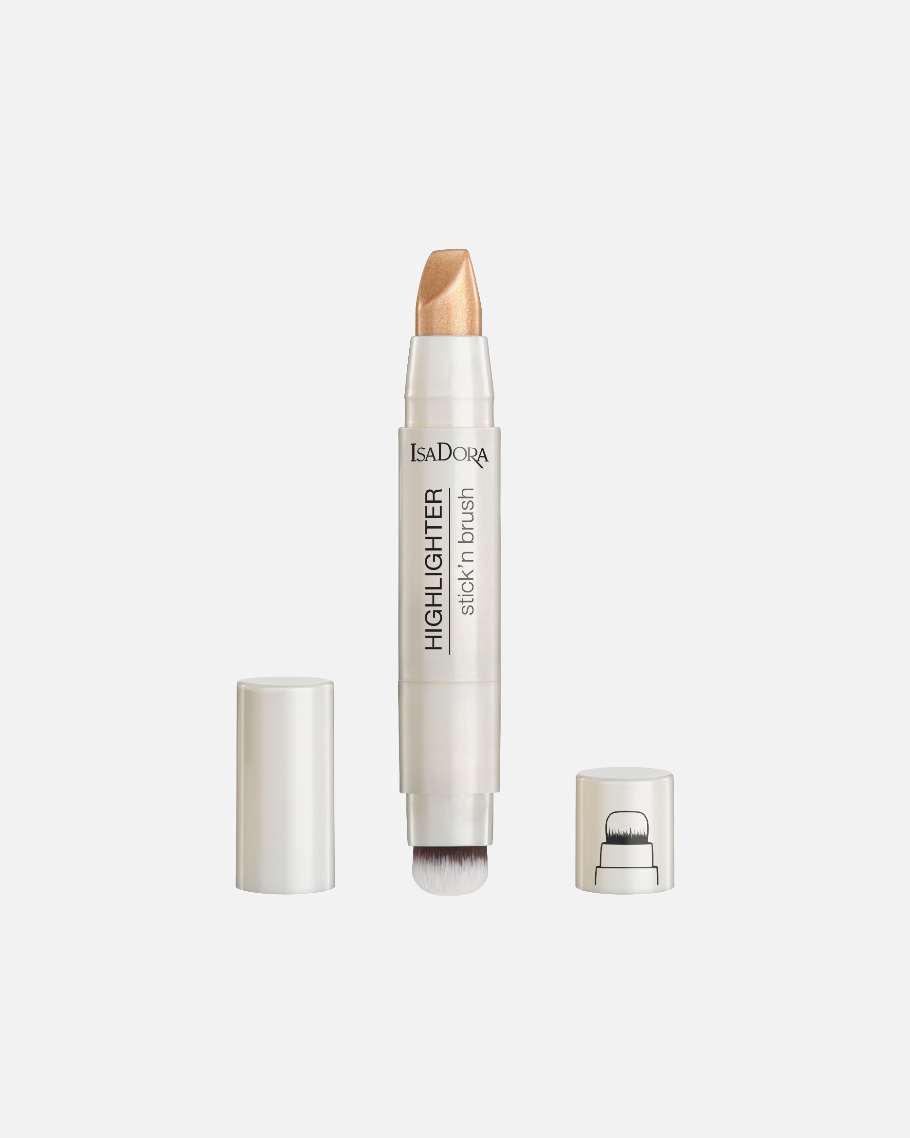 Highlighter - Isadora 0 Highlighter Stick'N Brush Bronze Shimmer