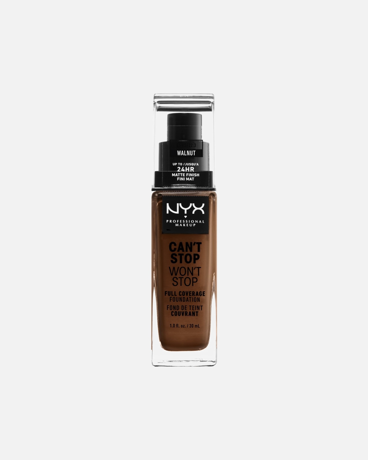 Alapozó - NYX Professional Makeup 0 Can't Stop Won't Stop Foundation Walnut